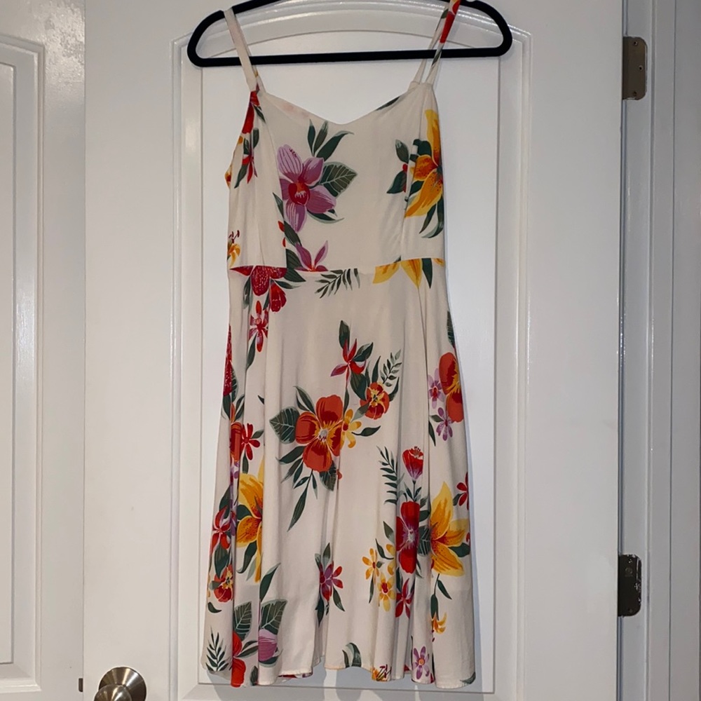 White floral dress